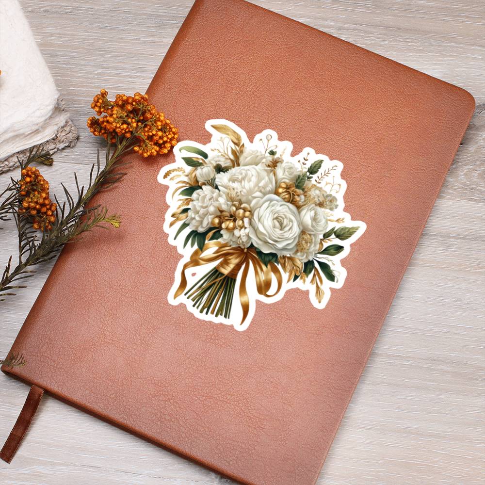 Luxury Wedding Decor Sticker 023 - Vegan Leather Journal