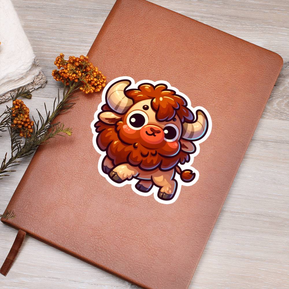 Cute Bison sticker 14 - Vegan Leather Journal