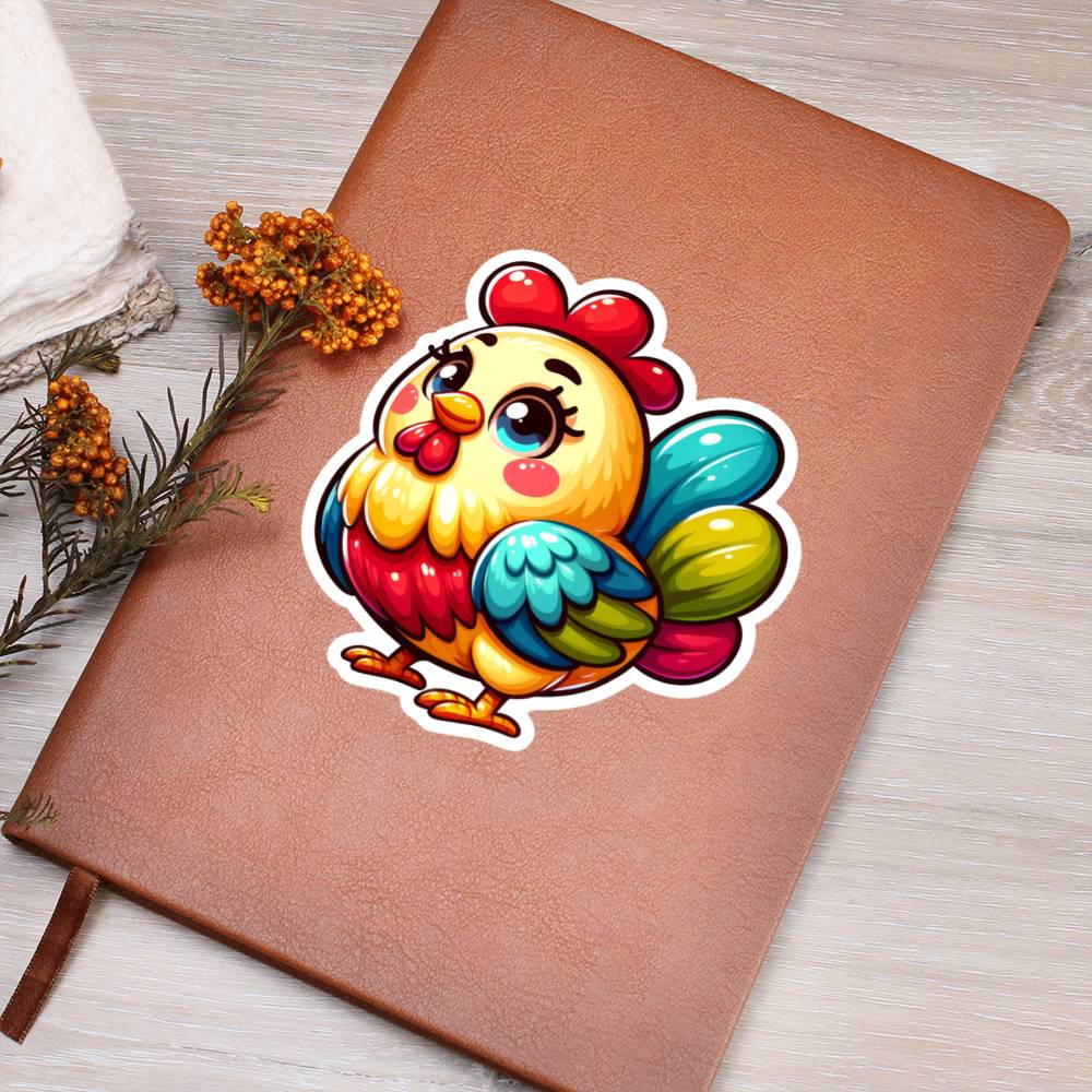 Cute Chicken sticker 26 - Vegan Leather Journal