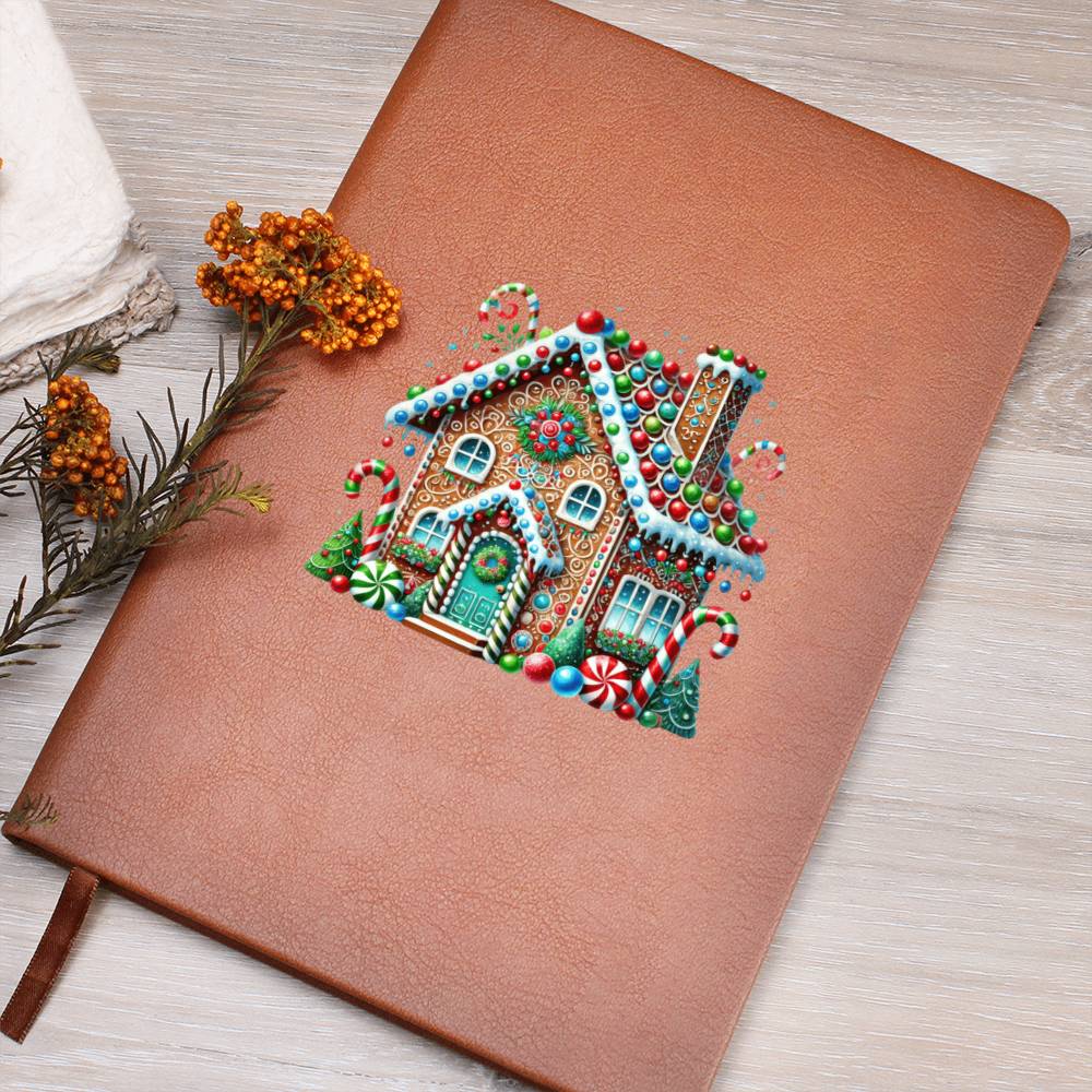Christmas Gingerbread House 016 - Vegan Leather Journal