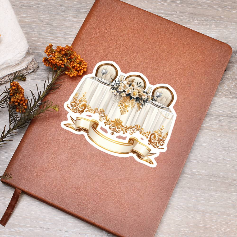 Luxury Wedding Decor Sticker 035 - Vegan Leather Journal