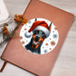 Christmas Dog - Doberman Pinscher - Vegan Leather Journal