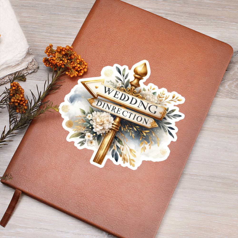 Luxury Wedding Decor Sticker 051 - Vegan Leather Journal