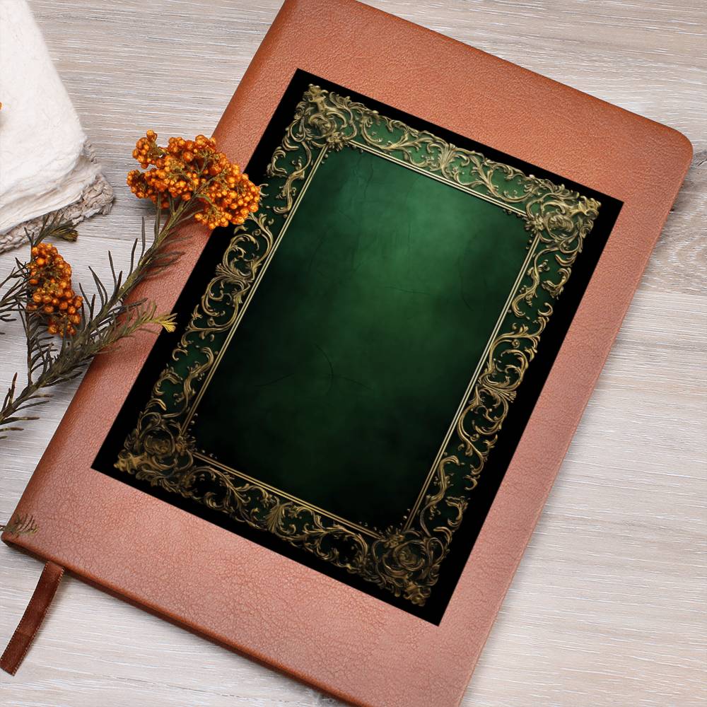 Ornate Gold Cover 123 - Vegan Leather Journal