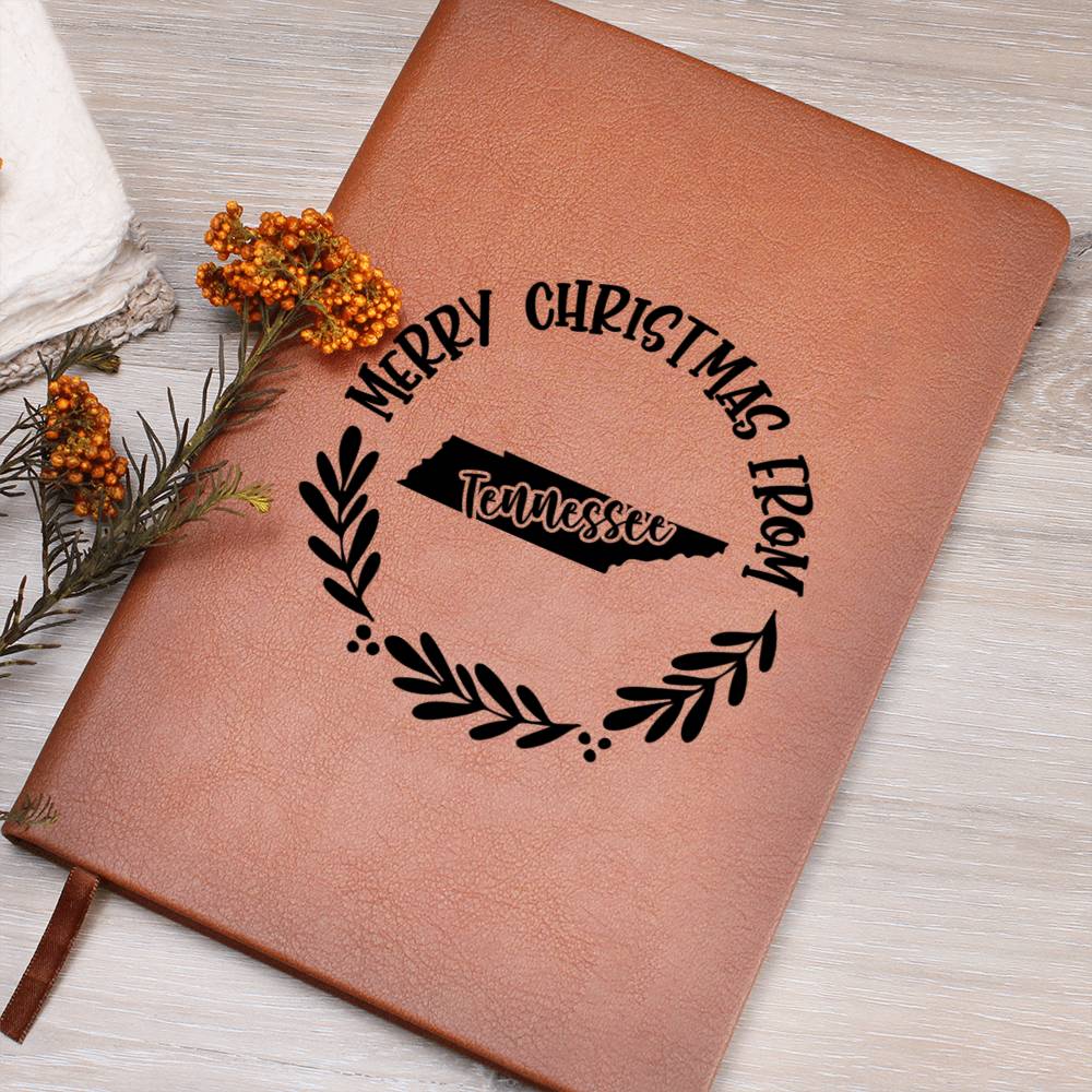 Merry Christmas From Tennessee - Vegan Leather Journal
