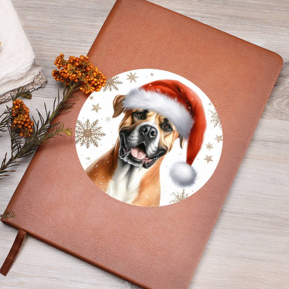 Christmas Dog - Dogo Argentino - Vegan Leather Journal