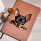Miniature Pinscher Peeking - Vegan Leather Journal