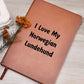 Love My Norwegian Lundehund v4 - Vegan Leather Journal