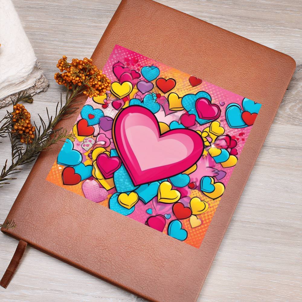 Valentine's Day Pop Art 01 - Vegan Leather Journal