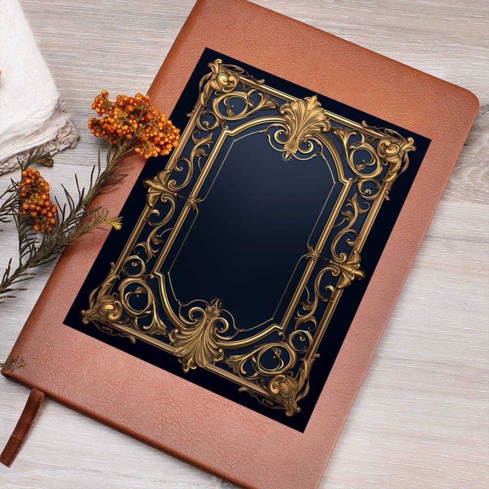 Ornate Gold Cover 013 - Vegan Leather Journal