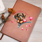 Valentine's Day Dog And Zipper 041 Happy Valentine's Day! - Vegan Leather Journal