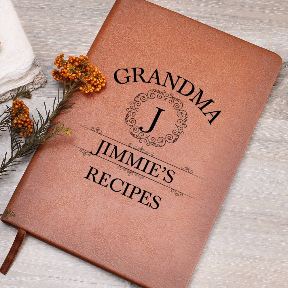 Grandma Jimmie's Recipes - Vegan Leather Journal
