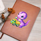 Colorful Baby Dinosaur 103 - Vegan Leather Journal