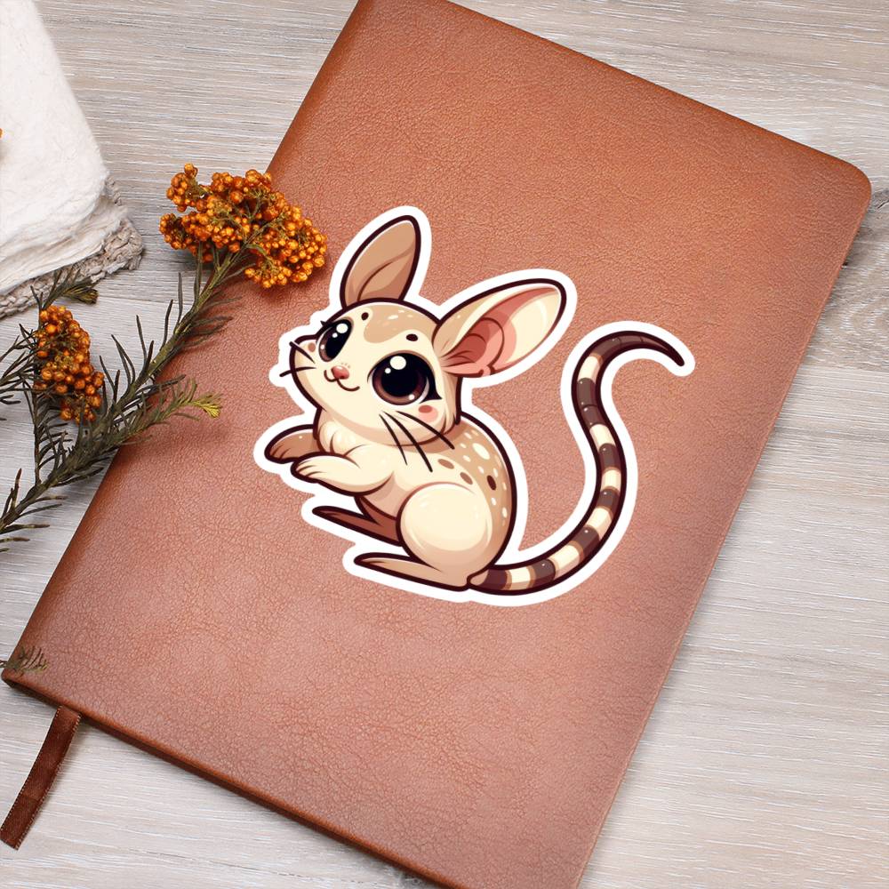 Cute Jerboa sticker 75 - Vegan Leather Journal