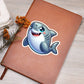 Cute Shark sticker 162 - Vegan Leather Journal