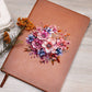 Floral Flower Wreath 020 - Vegan Leather Journal