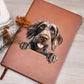 German Wirehaired Pointer Peeking - Vegan Leather Journal
