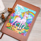 Cute Unicorn 047 - Vegan Leather Journal
