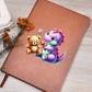 Colorful Baby Dinosaur 046 - Vegan Leather Journal