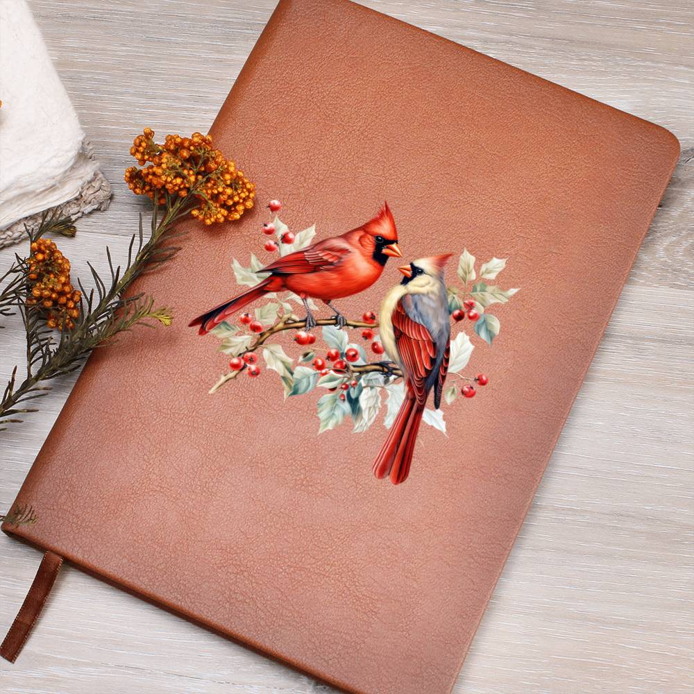 Christmas Cardinal 014 - Vegan Leather Journal