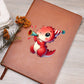Colorful Baby Dinosaur 023 - Vegan Leather Journal