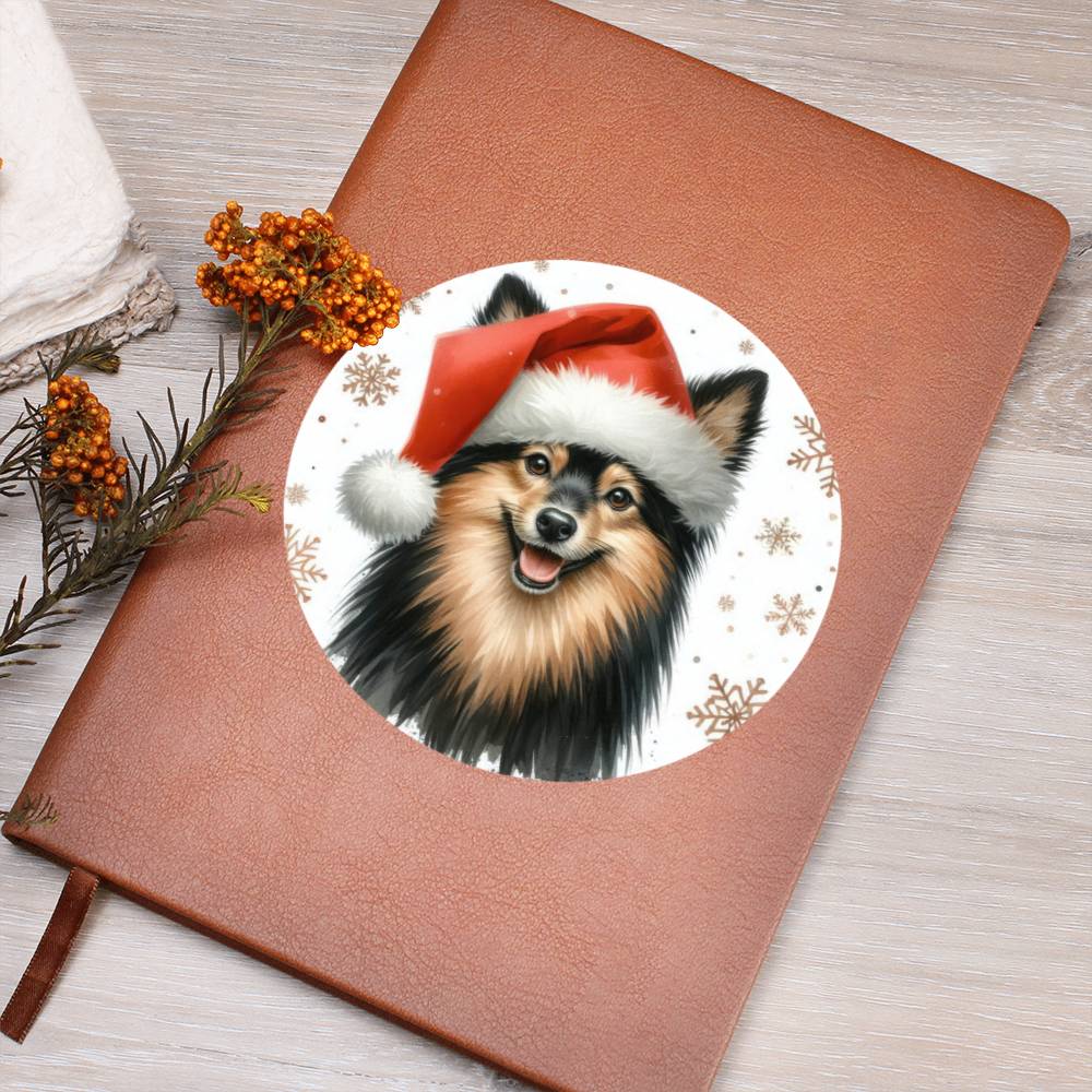 Christmas Dog - Schipperke - Vegan Leather Journal
