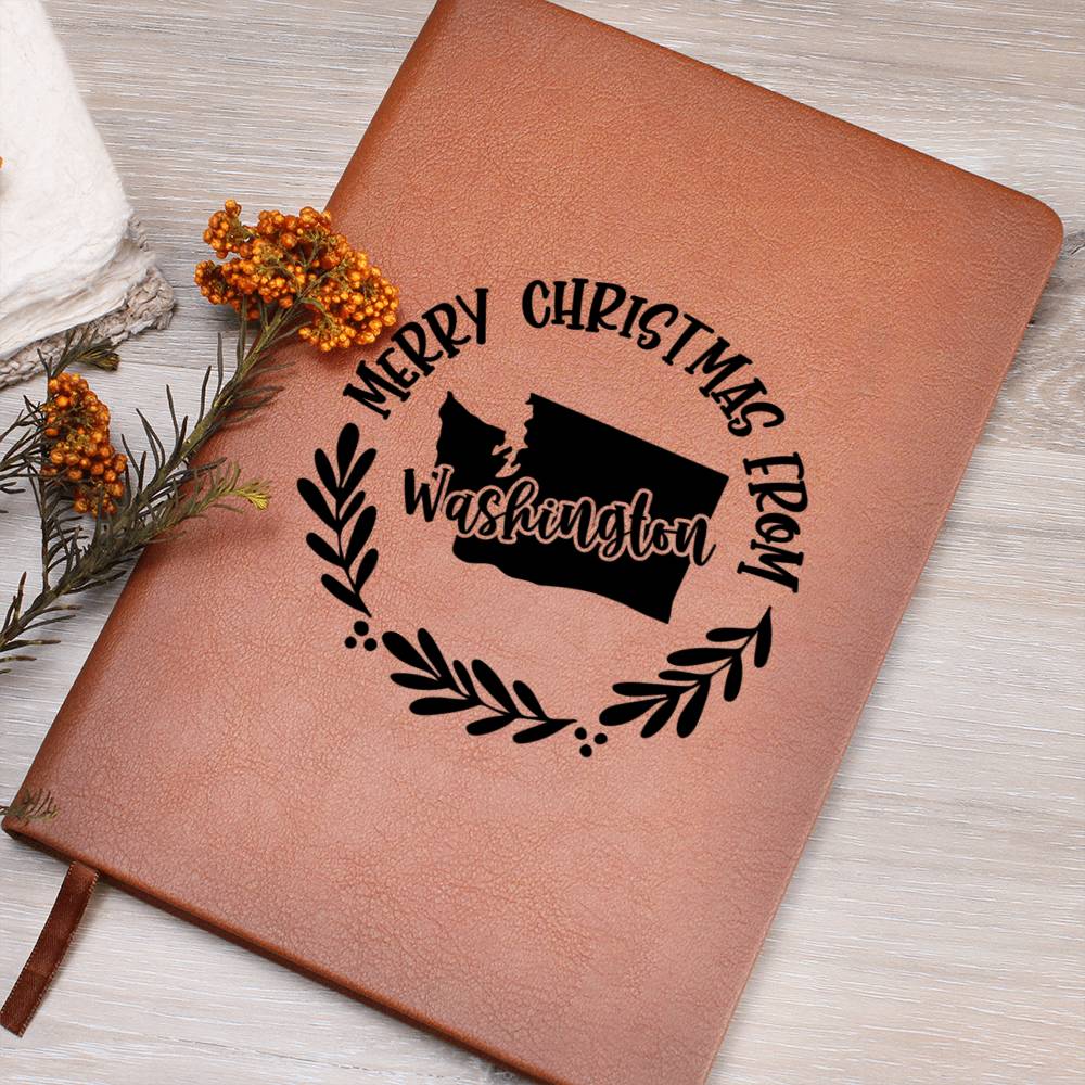 Merry Christmas From Washington - Vegan Leather Journal