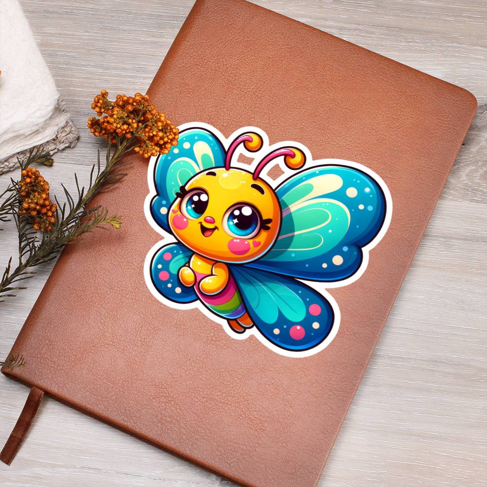 Cute Butterfly sticker 18 - Vegan Leather Journal