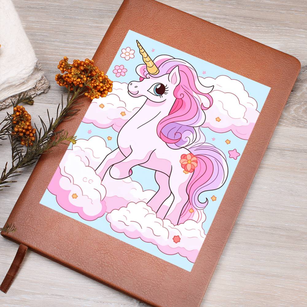 Cute Unicorn 013 - Vegan Leather Journal
