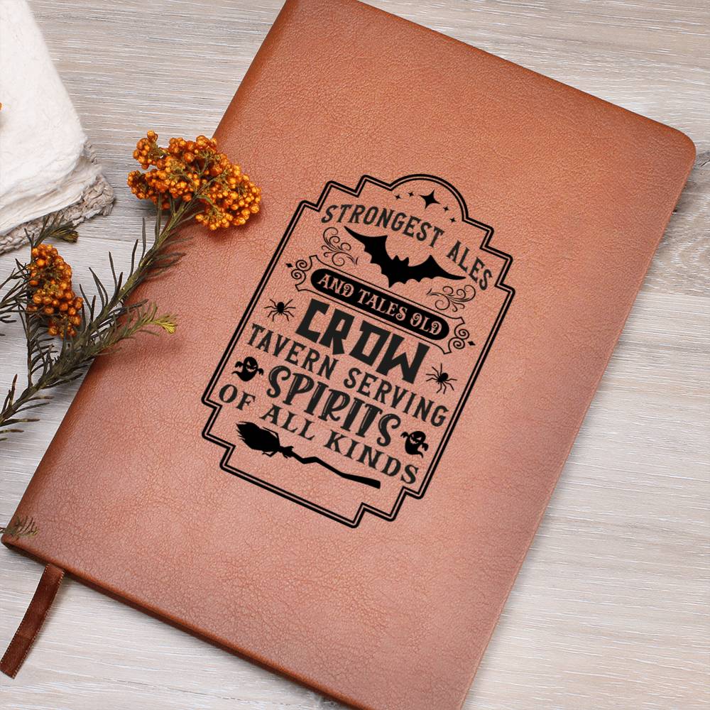 Vintage Halloween Signs 12 - Vegan Leather Journal