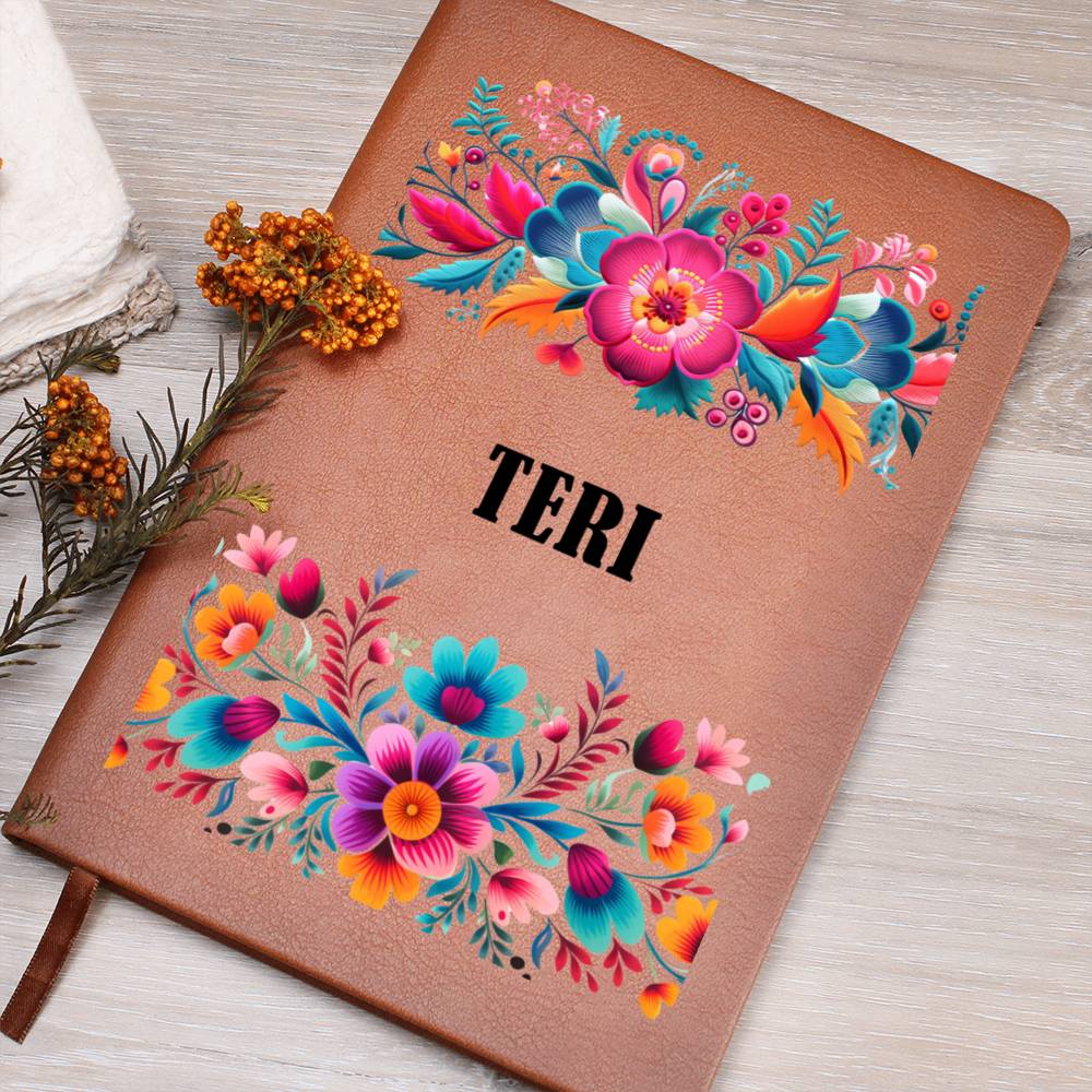 Teri (Mexican Flowers 2) - Vegan Leather Journal