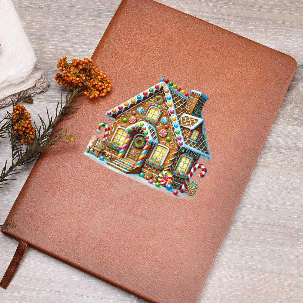 Christmas Gingerbread House 014 - Vegan Leather Journal
