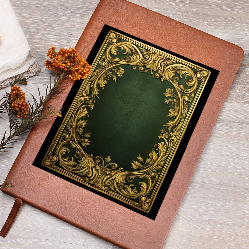 Ornate Gold Cover 073 - Vegan Leather Journal