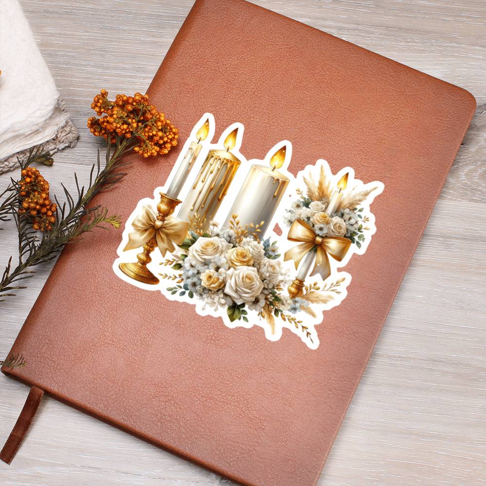 Luxury Wedding Decor Sticker 031 - Vegan Leather Journal