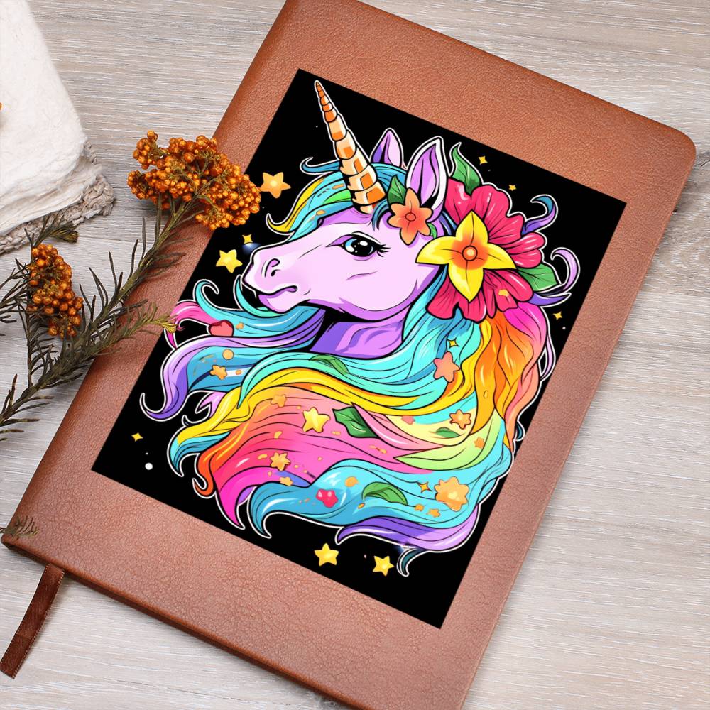 Cute Unicorn 008 - Vegan Leather Journal