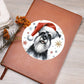 Christmas Dog - Standard Schnauzer - Vegan Leather Journal