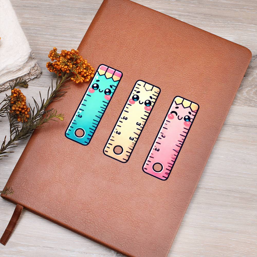 Cute Back to School Sticker 104 - Vegan Leather Journal