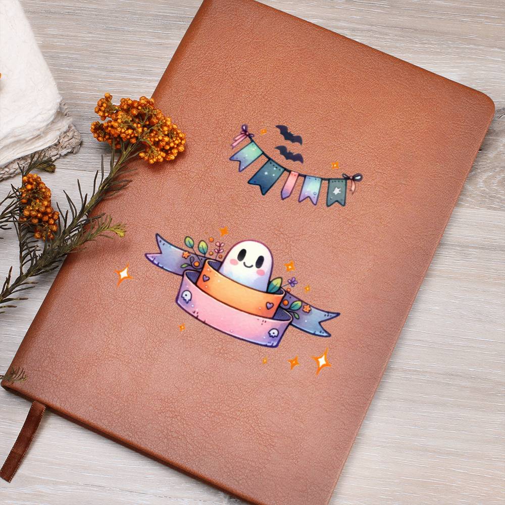 Cute Halloween Sticker 114 - Vegan Leather Journal