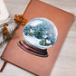 Watercolor Christmas Snow Globe 034 - Vegan Leather Journal