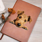Lakeland Terrier Peeking - Vegan Leather Journal