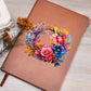 Floral Flower Wreath 031 - Vegan Leather Journal