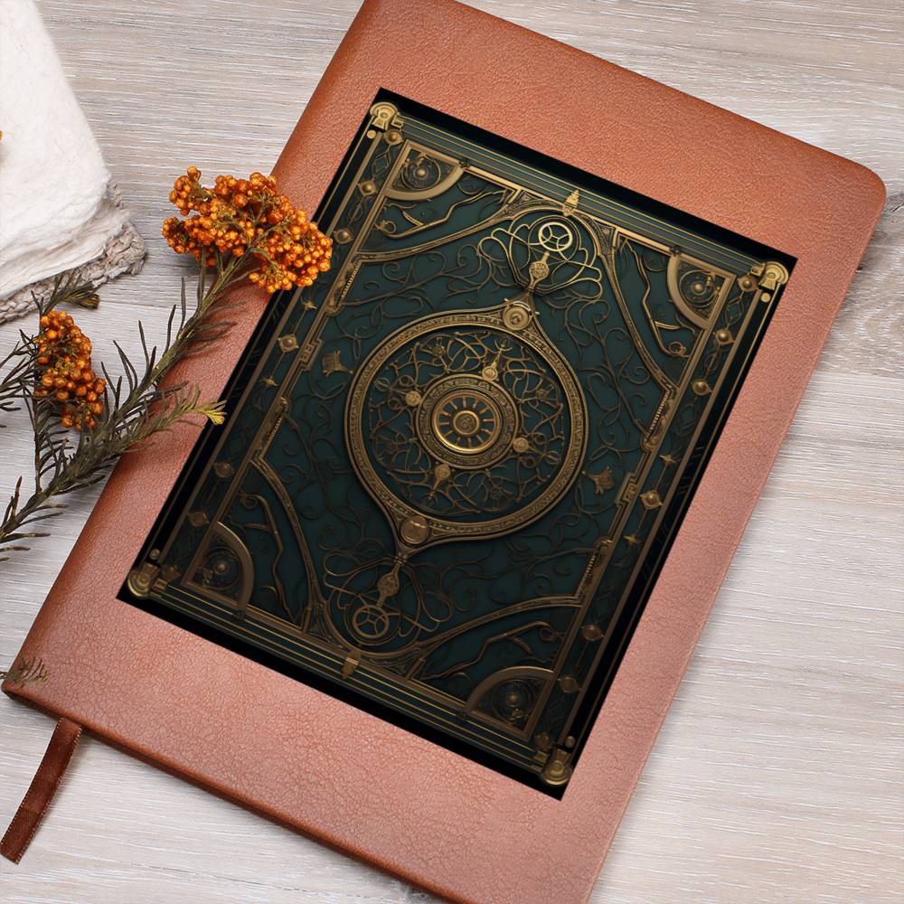 Ornate Gold Cover 053 - Vegan Leather Journal