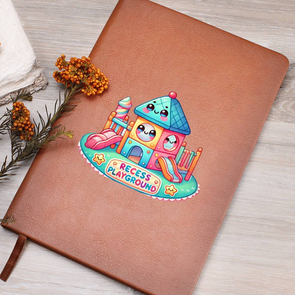 Cute Back to School Sticker 054 - Vegan Leather Journal