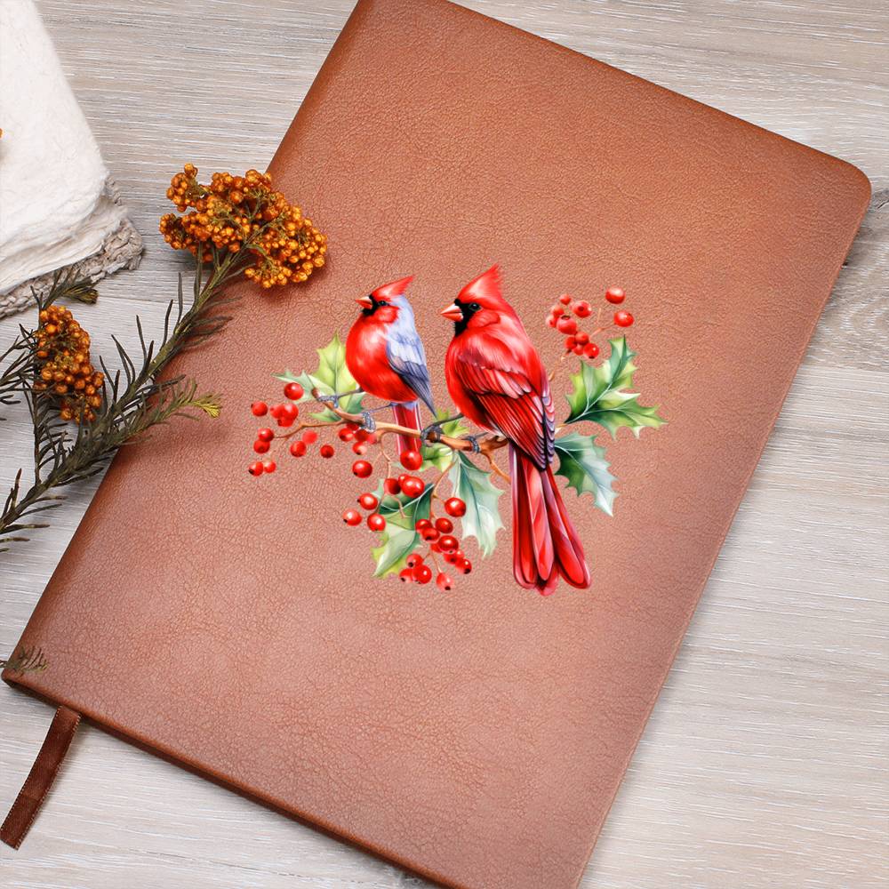 Christmas Cardinal 015 - Vegan Leather Journal