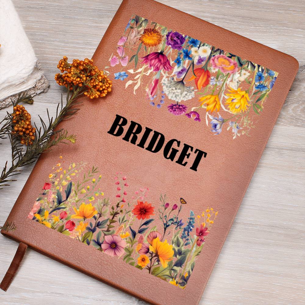 Bridget (Botanical Blooms) - Vegan Leather Journal