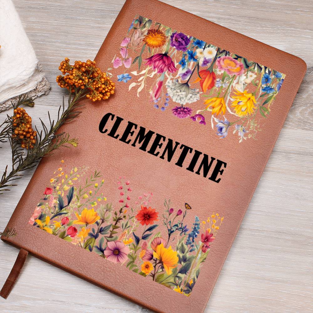 Clementine (Botanical Blooms) - Vegan Leather Journal