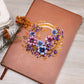 Floral Flower Wreath 124 - Vegan Leather Journal