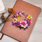 Floral Flower Wreath 046 - Vegan Leather Journal