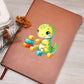 Colorful Baby Dinosaur 102 - Vegan Leather Journal