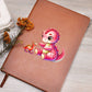 Colorful Baby Dinosaur 095 - Vegan Leather Journal